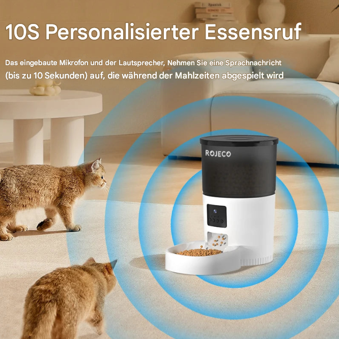 📹  Automatischer Katzenfutterspender mit Kamera und mit App-Steuerung und Video & Sprachausgabe 🐾🍽️