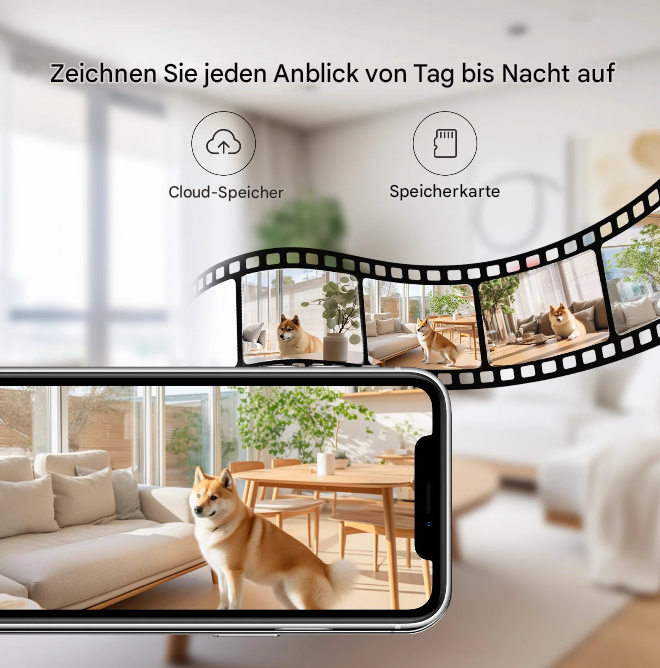 (Schneller Versand aus Deutschland) 📷 WLAN Überwachungskamera – Smart Home Mini Kamera 🏠🐾