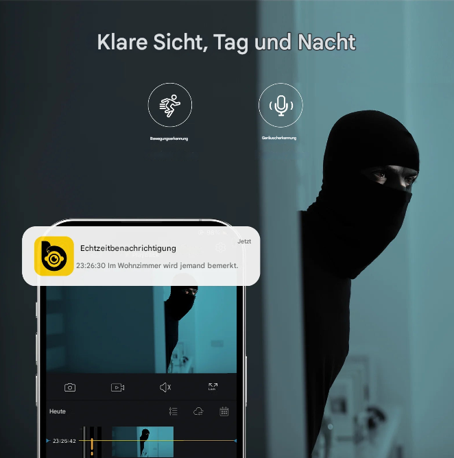 (Schneller Versand aus Deutschland) 📷 WLAN Überwachungskamera – Smart Home Mini Kamera 🏠🐾